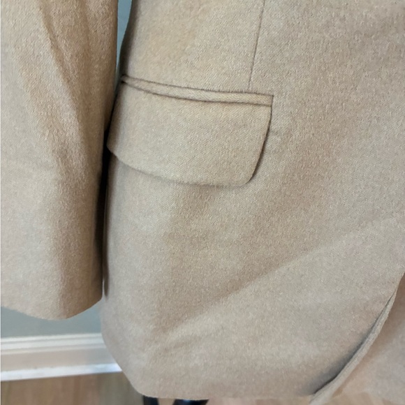 Women’s Lands' End Camel Tan Blazer wool cashmere classic equestrian coat sz 10 - Picture 13 of 16